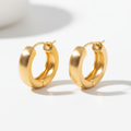 Aretes de aro en oro laminado
